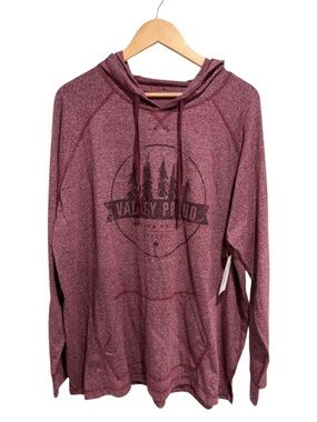 Ottawa Valley Proud Maroon Hooded Pullover Lightweight Sweatshirt NWT